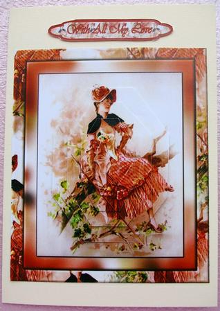 Pink Lady Pyramid Card Front by Ann Cunningham