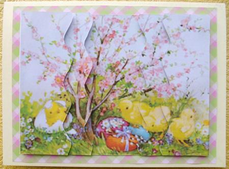 Easter Eggs and Chicks Wavy Edges by Ann Cunningham