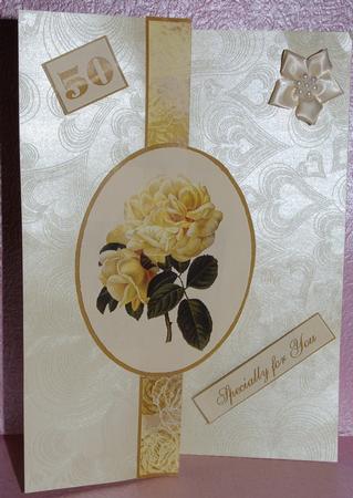 Golden Roses Anniversary Toppers by Ann Cunningham
