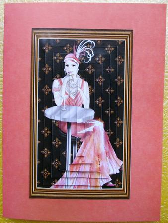 Waiting-art-deco Pyramid Card by Ann Cunningham