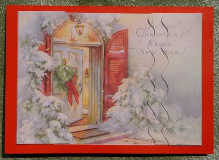 Merry Christmas Door Wavy Side Stacker by Ann Cunningham