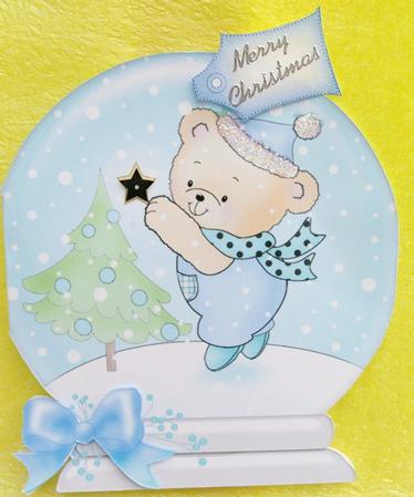 Baby Boy's 1st Christmas Snow Globe by Ann Cunningham