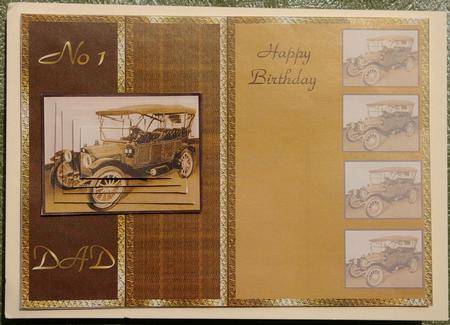 No 1 Dad Fold Back Card by Ann Cunningham