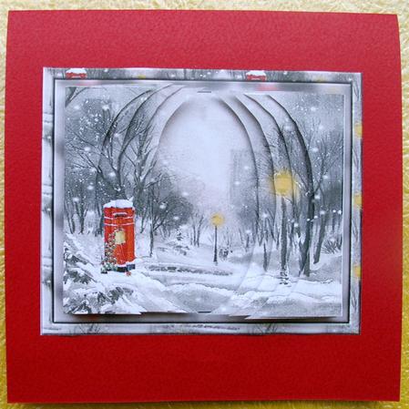 Last Post for Christmas - Elipse Edge Side Stacker Card Front by Ann Cunningham