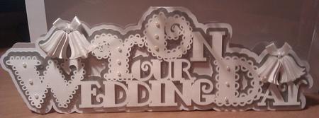 Scalloped on Your Wedding Day 3D Bell Card - /cam by Sarah Langford
