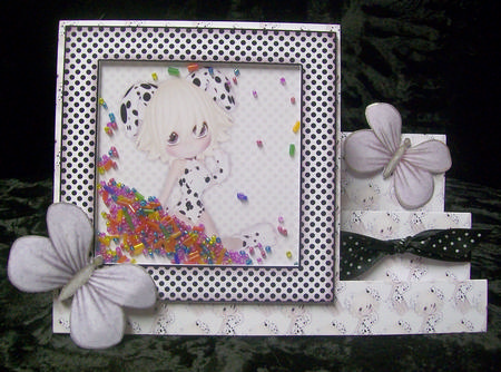 Cute Dalmation Girl Shaker Card Kit by Sarah Lake