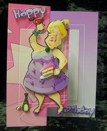 Wine and Cake Lady Folded. by Sarah Lake