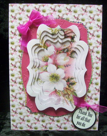 Christmas Roses Fancy Bracket Tunnel Sheet by Sarah Lake