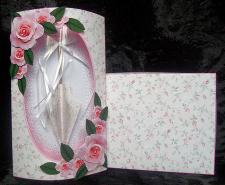 Rose Bud Parasol Pillow Card by Sarah Lake