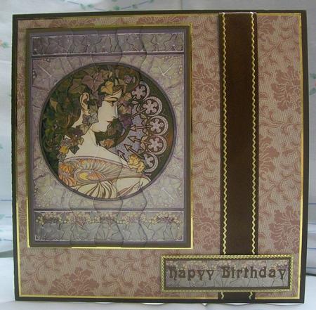 Art Nouveau Lady - Ivy - Wavy Side Stacker by Sarah Lake