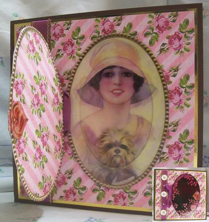 Old Rose Lady Locket Card Kit by Sarah Lake
