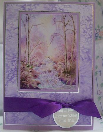 Watercolour Painting of Forest Stream - Topper and Background by Sarah Lake