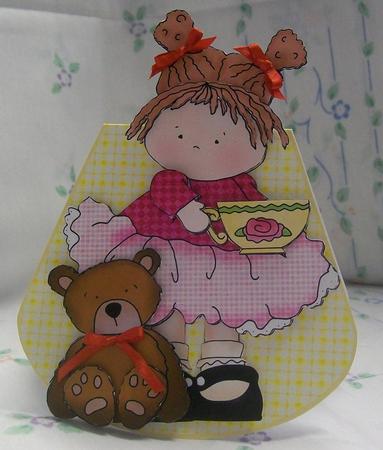 Teddy for Tea -wobble Card by Sarah Lake