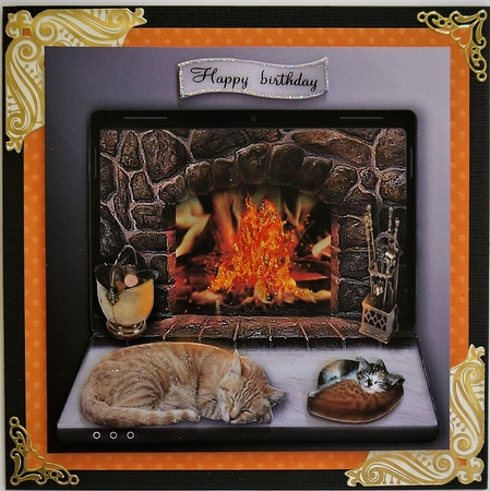 in front of the fire  by Selina Dittmann