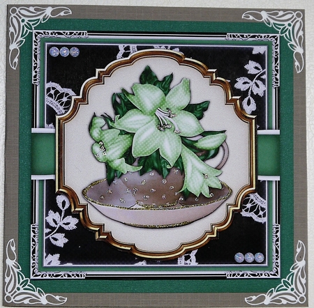 Floral Teacup4 Mini Card Kit by Selina Dittmann