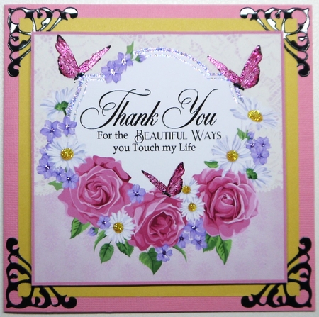 3 Floral Thank You card fronts/toppers by Selina Dittmann