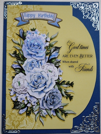 Special Friend Roses Shaped Front Panel Card by Selina Dittmann