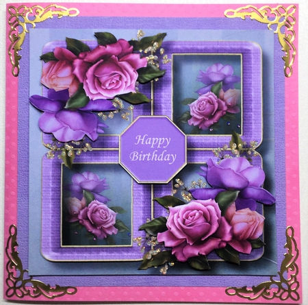 Floral Quad Frame - Belle Epoque Roses by Selina Dittmann