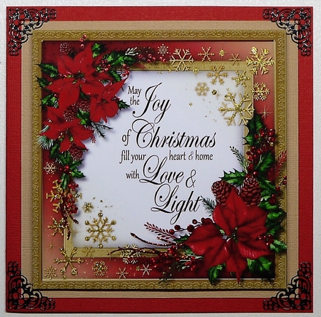 8x8 , Beautiful Poinsettias and Quote  by Selina Dittmann