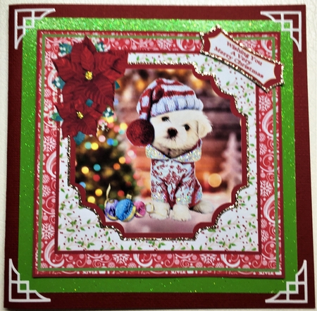 Sweet Christmas Dog 2 - 8x8 Mini Kit by Selina Dittmann