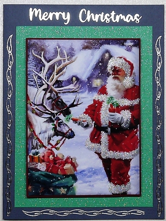 Santa with Reinder and Wreath Toppers by Selina Dittmann