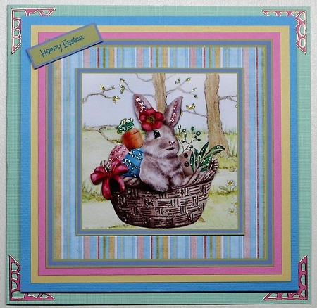 Easter rabbit in a basket 7x7 by Selina Dittmann