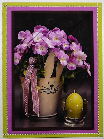 Easter Flowers with Candle Oblique Panels by Selina Dittmann