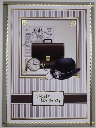 A5 Mens Business Mini Decoupage/Square Pyramage Kit - x4 A4 sheets  by Selina Dittmann