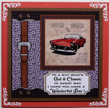 Sketched rustic vintage car card front 5 by Selina Dittmann