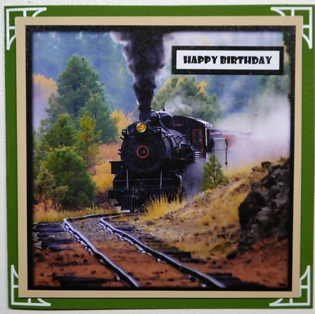 Vintage Steam Train Quick Card 2 by Selina Dittmann