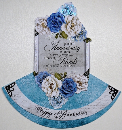 Roses 4 Anniversary Rocker Shaped Card by Selina Dittmann