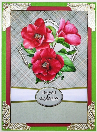 A5 Anniversary Flowers Card Front, Topper and sentiments  by Selina Dittmann