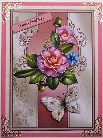 Camelia and butterfly A5 by Selina Dittmann