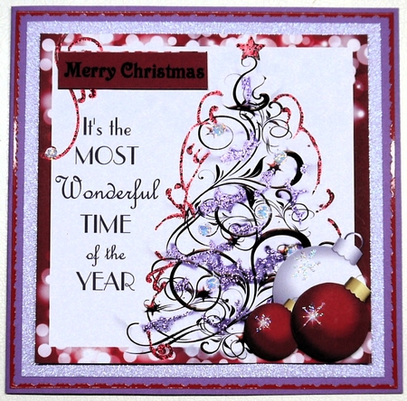 Contemporary Christmas Tree - Red & Silver_2 by Selina Dittmann