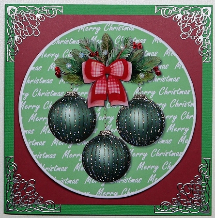 Topper Christmas Baubles, Round topper by Selina Dittmann