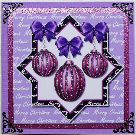 Topper Christmas Perfect Purple babubles by Selina Dittmann