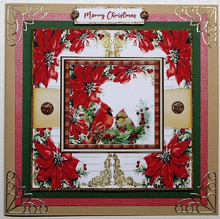 Christmas Birds 7 x 7 Christmas Card by Selina Dittmann