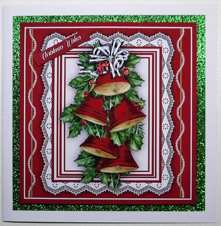 8x8 Beautiful Red Christmas Bells by Selina Dittmann
