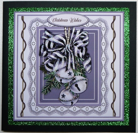 8x8 Beautiful Silver Christmas Bells by Selina Dittmann