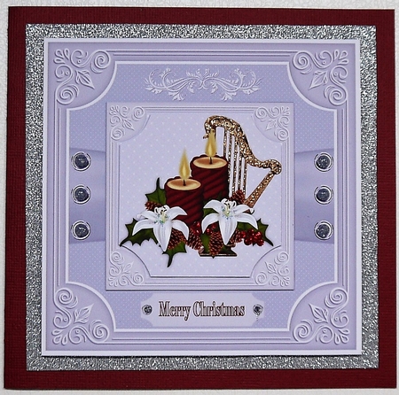 8 x 8 Harp & candles mini card kit by Selina Dittmann