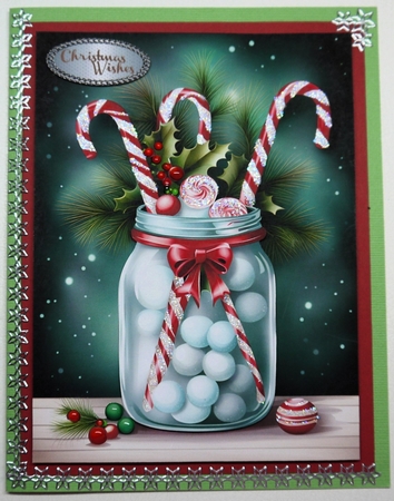 Jar of Christmas Candy A4 by Selina Dittmann