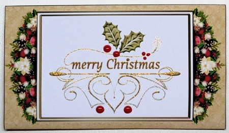 Merry Christmas word art money wallet (Golden brown). by Selina Dittmann