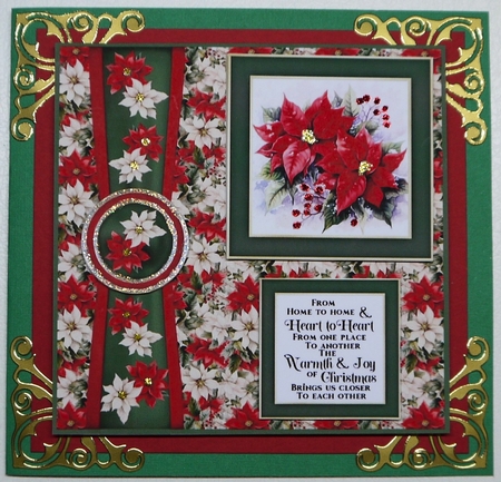 Winter poinsettia card front 1 by Selina Dittmann