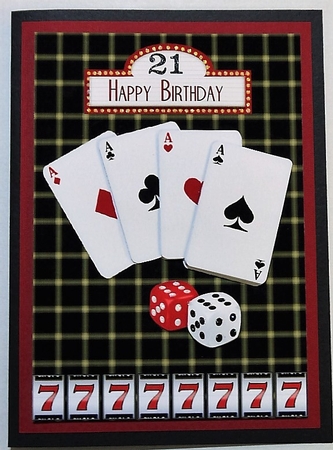 Casino Decoupage Card Front by Selina Dittmann