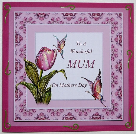 Tulips Butterflies for Mothers Day Pink by Selina Dittmann