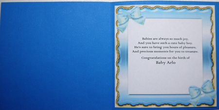 Baby Boys frame with bows 8x8 insert  by Selina Dittmann