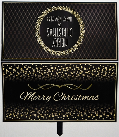 Black and Gold  Christmas Money/wallet/voucher Pocket by Selina Dittmann