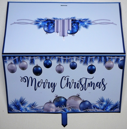 Blue Bauble Christmas Money/wallet/voucher Pocket by Selina Dittmann