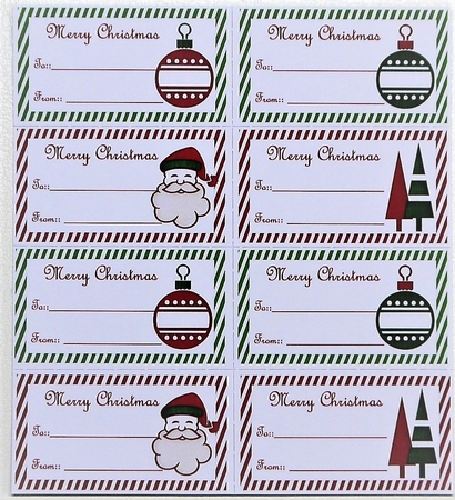Merry Christmas Gift Tags - Santa, Ornament and Trees by Selina Dittmann