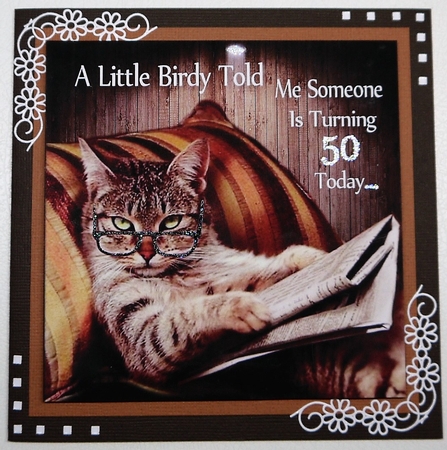 A Little Birdy Told Me Someones Turning 50 Today 8x8 by Selina Dittmann